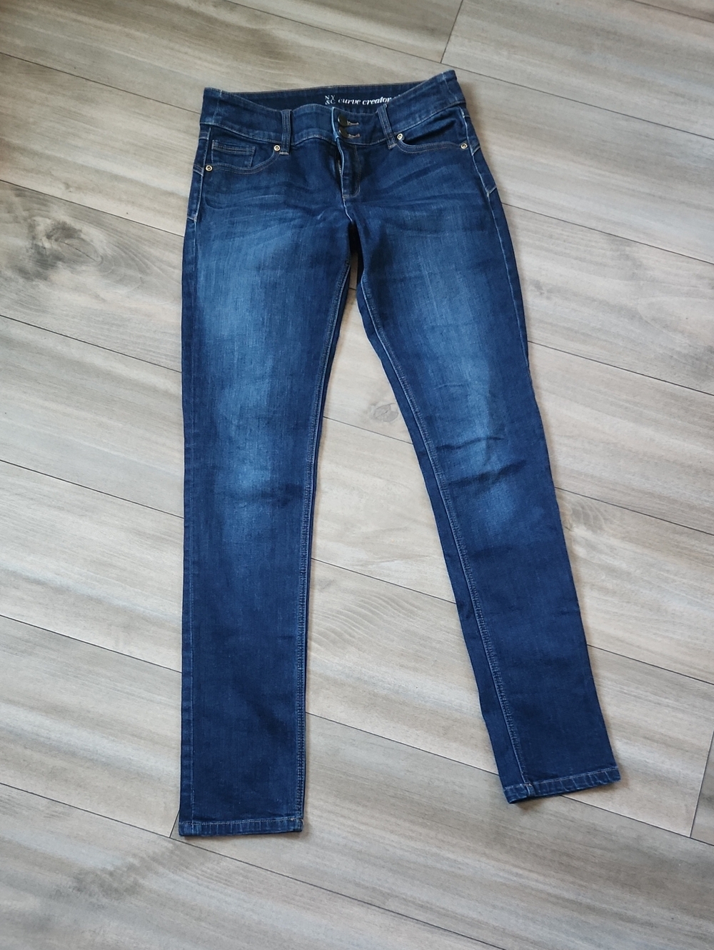 New York & Company Dark Blue Skinny Jeans 6